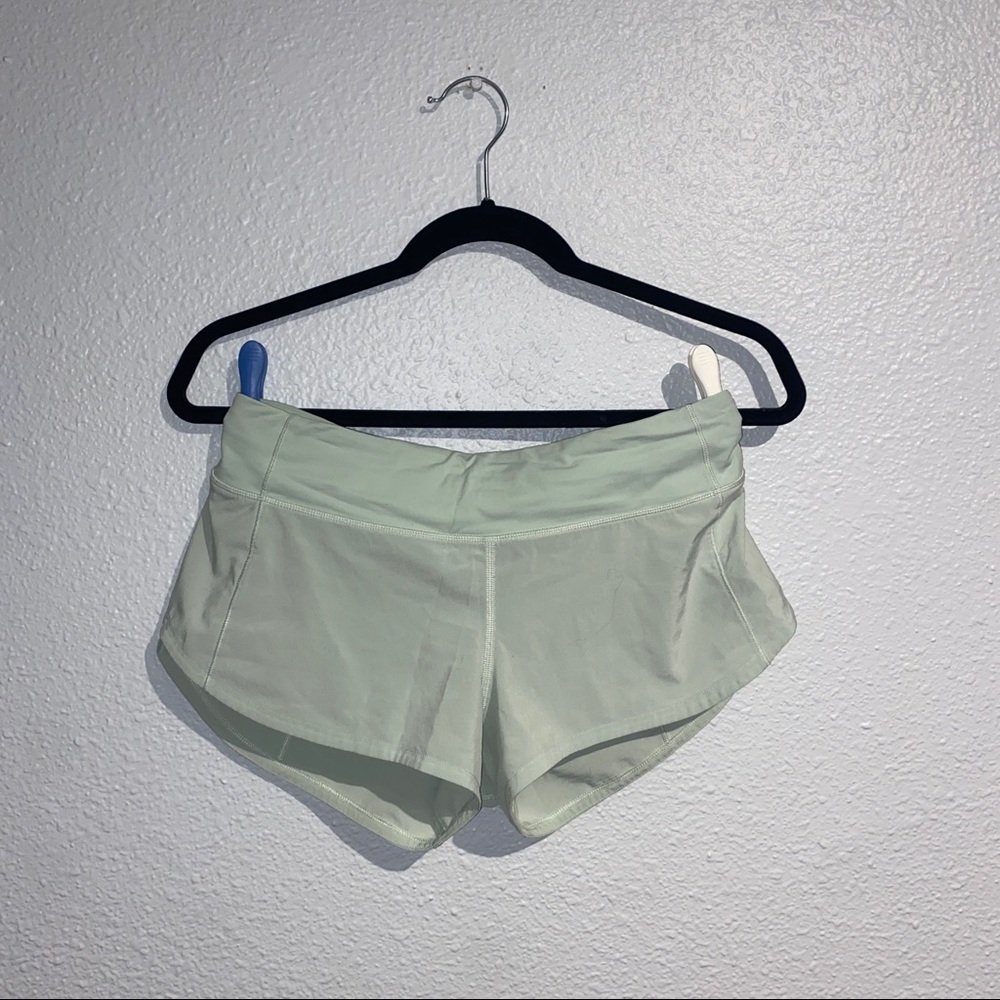 lululemon speed up shorts creamy mint sz 4